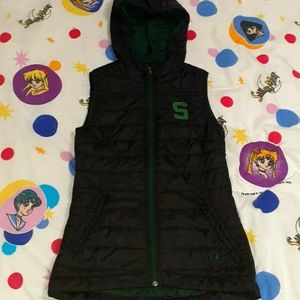 Michigan State Under Armour Puffer X Storm Hoodie Vest Jacket MSU State